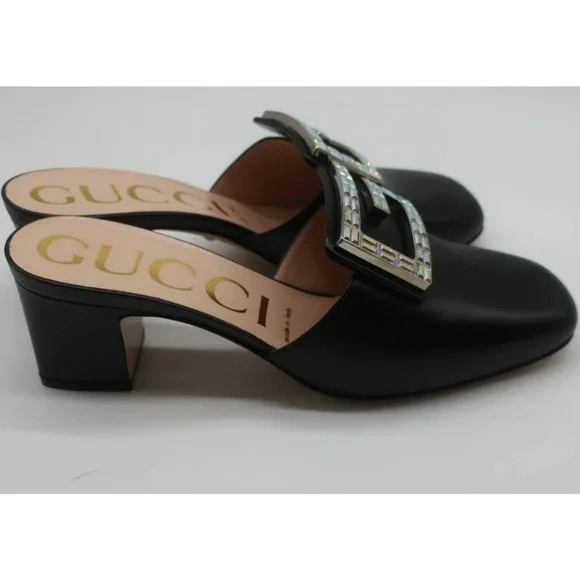 NEW Gucci Madelyn Mules Black Crystal Size 38 - Picture 6 of 6